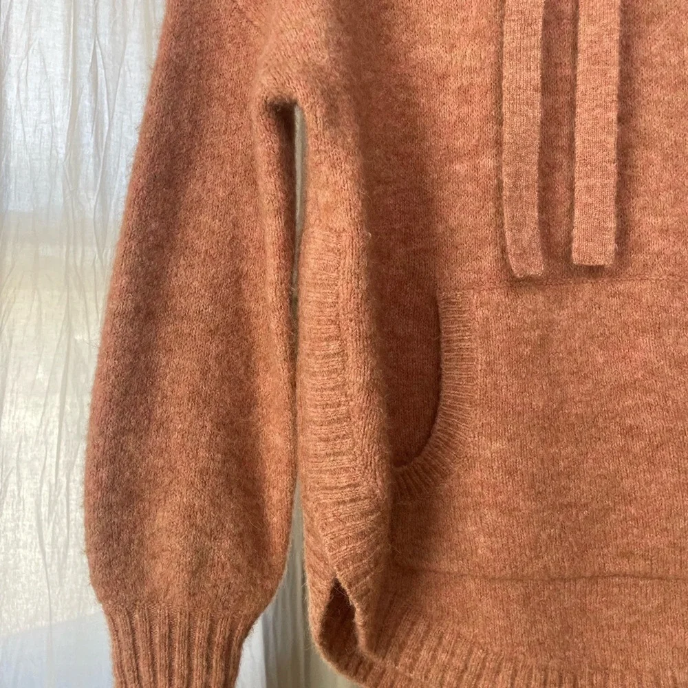 Madewell Dusty Pink Hooded Sweater will blend size XS oversized - Picture 2 of 2